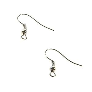 Crochets boucles d'oreilles bijoux fantaisie appret - Gris / Lot de 100