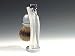 Frankman's Gate Shaving Set with Badger Sahving Brush and Mach 3 razor with Matte Aluminum Handles and Stand