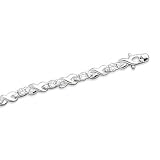 7 Inch Sterling Silver CZ Tennis Bracelet with 