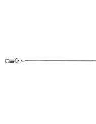 Sterling Silver Rhodium Plated Octagonal Snake Chain (1.3mm)