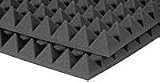 Auralex 2 Inch Studiofoam Pyramids 2×4 Foot Panels 12 Pack – Charcoal Grey