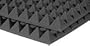 Auralex 2 Inch Studiofoam Pyramids 2x4 Foot Panels 12 Pack - Charcoal Grey