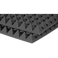 Auralex 2 Inch Studiofoam Pyramids 2x4 Foot Panels 12 Pack - Charcoal Grey by 