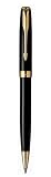 Parker – Sonnet 07: Laque Deep Black GT Ballpoint, Gold Trims, Twist Mechanism.