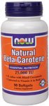Natural Beta-Carotene by NOW Foods - Vitamins (25000 IU - 180 Softgels)