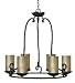 Hinkley Gold Hill, Olde Black Six Light Chandelier 30'' - 4056