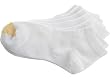 Gold Toe 6 Pk. Flat Quarter Socks WHITE 9.5 - 11