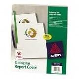 Avery Sliding Bar Report Covers, Clear, Pack of 50 (47710)