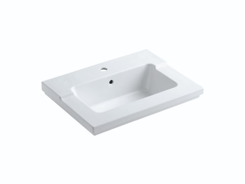KOHLER K-2979-1-0 Tresham One-Piece Surface and Integrated Lavatory with Single-Hole Faucet Drilling, White On Sale