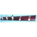 Wall Hook - Flip Up Nickel Hooks - Espresso (Espresso) (1"H x 20"W x 2 3/4"D)