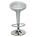 LumiSource Scooper Barstool, Silver