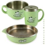 Children's Stainless Steel Dinnerware (Frog)
