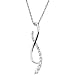 14k White Gold 3/4 Ct Tw Journey Diamond Pendant with an 18" Chain and Agift Box