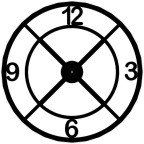 Giant 47.5 Inch Diameter Hand-crafted Tower Wall Clock (Arabic Quad Numerals, X Style)