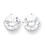 14k White Gold 10mm Cubic Zirconia earring XE77WCZ