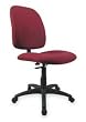 Dakota Designs 2UMT6 Task Chair, Armless, Burgandy, Fabric
