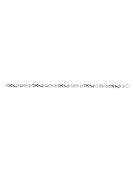 Silver With Rhodium Finish 0.12Ct Diamond Bracelet