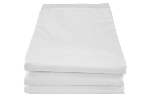 Riegel 66 by 104-Inch Twin Flat Sheet with 180 Thread Count White 6-Pack