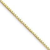 14k .9mm Box Chain Anklet - 9 Inch