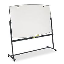 Mobile Reversible Easel with 2-Sided Total Erase Marker Board, 6'x4', Graphite QRT3641TE