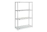 74H Nexel Chrome Wire Shelving - 48W X 18D