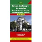 Serbien / Montenegro / Mazedonien 1 : 500 000. Autokarte. Touristische Informationen. Autof�hren. Ortsregister: 1:500 000