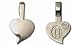 Sterling Silver Plated Jewelry Heart Bails - Large