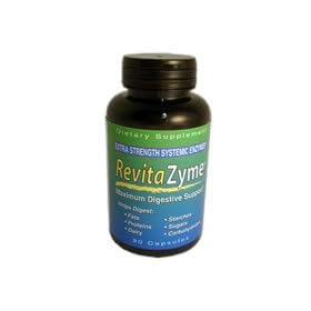 RevitaZyme Probiotic Digestive Systemic Enzymes - (90 Caps- Full Month Supply) - with Amylase, Protease, Lactase, Lipase, Phytase, Cellulase PLUS Acidophilus and more!