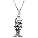 Sterling Silver Vintage Fish Pendant