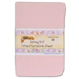 Kids Line Jersey Knit Fitted Porta Crib Sheet - Pink