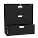 Office Products : HON683LP - 3 Drawer Lateral File W/Lock, 36x19-1/4x40-7/8, Black