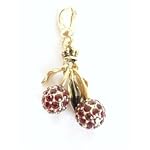 crystal cherry gold charm