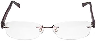 Charmant 10946 Womens/Ladies Prescription Ready High-end Designer Rimless Eyeglasses/Spectacles (51-17-140, Brown)