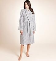 Per Una Cotton Rich Striped Towelling Dressing Gown