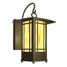 American Fluorescent EUW118MBSCT Eureka Outdoor Sconce, Transitional Mission Style with Tinted Glass Diffusers, 18W