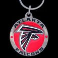 Atlanta Falcons Round NFL Football Keychain