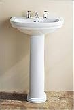 Calla II Pedestal Lavatory Sink by Porcher - 8 Inch Faucet Drillings