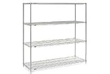86'H Nexel Chrome Wire Shelving - 54'W X 18'D