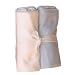 Organic-Cotton Swaddle Blanket, set of 2, ice blue & natural