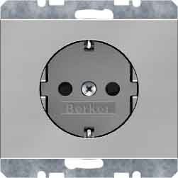 Berker SCHUKO-Steckdose edelstahl 47157004
