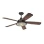 Hudson Valley 7599-OB Woodstock Old Bronze 52" Ceiling Fan with Light & Wall Control