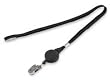 Battalion 2XKK2 Flat Neck Cord Reel w Clip, Black