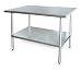 Adj Worktable,W 48 In,D 24 In,SS,w/Shelf,STORELOGIC,2KRE7
