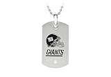 Stainless Steel New York Giants Logo Dog Tag Pendant with chain - 45.50MM X 26.00MM