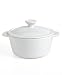 Martha Stewart Collection Round White Covered Casserole, 1.5 Qt.