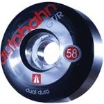 Autobahn GT/R Dual Duro 58mm Skateboard Wheels-Blk Clr Core (Set Of 4)