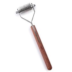 Mars Stainless Steel 12-Blade Coat King Pet Stripper with Wooden Handle, Medium