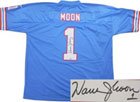 Warren Moon Signed Houston Oilers Blue Reebok Gridiron Jersey
