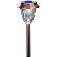 Moonrays 91743 Hudson Solar-Powered Metal 2X LED Path Light, Pearl Bronze, 6-Pack