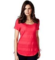Per Una Floral Lace Striped Top
